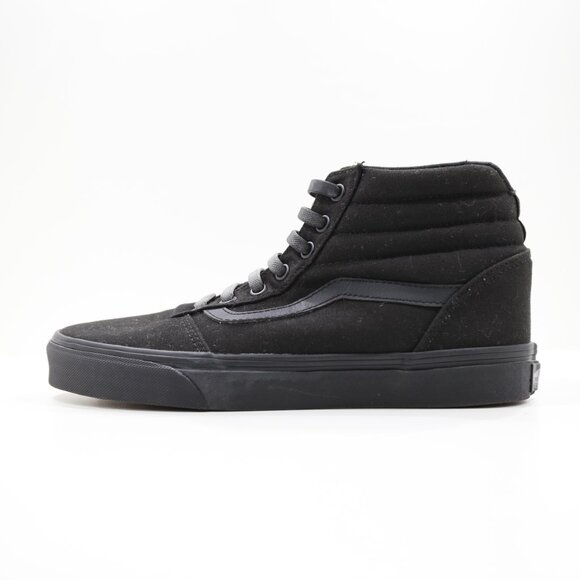 Vans Shoes - Vans Old Skool Black Canvas Mid Skateboarding Sneakers - Women's 9